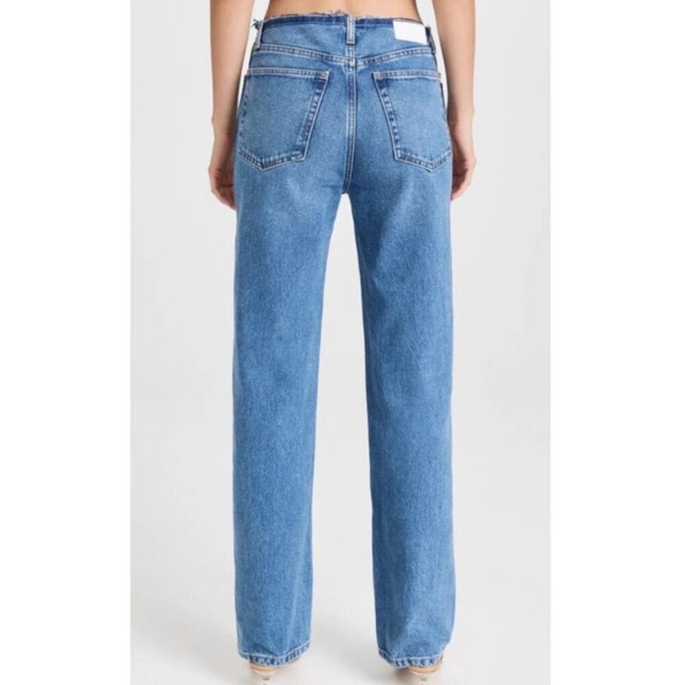 Re/Done Women's Straight Leg Jeans - Medium Blue